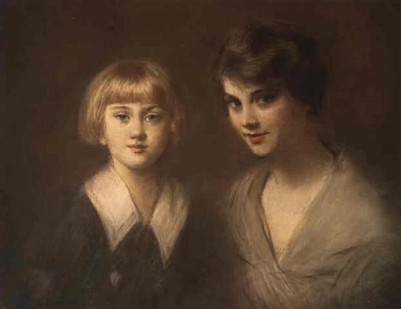 Ritratto della contessa Le Marois e di suo figlio nel 1918